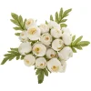 atmosphera Plantas Y Flores Artificiales>Bouquet C/18 Camelias Mini Blancas 30Cm