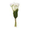 atmosphera Plantas Y Flores Artificiales>Bouquet C/10 Tulipanes Blancos 16x48Cm