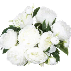 atmosphera Plantas Y Flores Artificiales>Bouquet Con 13 Peonías Blancas 50Cm