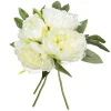 atmosphera Plantas Y Flores Artificiales>Bouquet Con 4 Peonías Blancas 30Cm