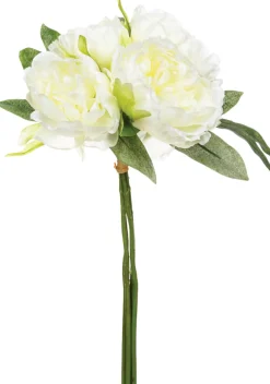 atmosphera Plantas Y Flores Artificiales>Bouquet Con 4 Peonías Blancas 30Cm