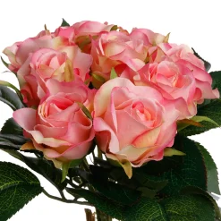 atmosphera Plantas Y Flores Artificiales>Bouquet Con 9 Rosas 24Cm