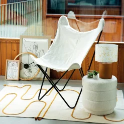 atmosphera Sofás Y Sillones|Estilo Contemporaneo>Butaca Oslo Blanco Con Patas Negras Metálicas