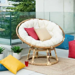 Sofás Y Sillones|Estilo Étnico>Butaca Papasan De Bambú Natural