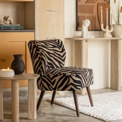 atmosphera Sofás Y Sillones>Butaca patrón cebra CHIARA 80cm