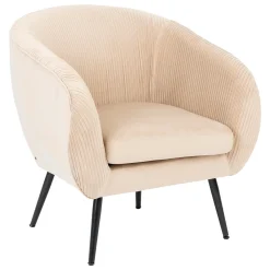 atmosphera Sofás Y Sillones|Estilo Contemporaneo>Butaca SOLARO SLOW TIME beige de terciopelo