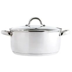 Cazuelas, Sartenes Y Hervidores>Cacerola Inoxidable C/Tapa Vidrio 26Cm