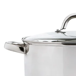 Cazuelas, Sartenes Y Hervidores>Cacerola Inoxidable C/Tapa Vidrio 26Cm