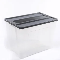 Caja Múltiple>Caja De Almacenaje C/Tapa Gris 70L