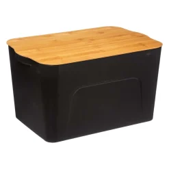 Accesorios De Almacenamiento>Caja De Almacenaje De Bambú Con Tapa 24L