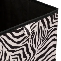 5five Cajas De Almacenamiento Y Organizadores>Caja de almacenaje estampado cebra 31x31cm