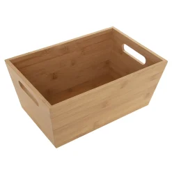5five Cestas De Almacenamiento>Caja De Bambú C/2 Asas 30x20x13Cm