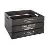 Cestas Y Baúles|Estilo Industrial>Caja De Madera Factory Negra 34x24x18Cm