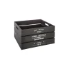 atmosphera Cestas Y Baúles|Estilo Industrial>Caja De Madera Factory Negra 25x15x12Cm