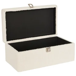 atmosphera Accesorios>Caja decorativa CARLIE blanca 18x24x42cm