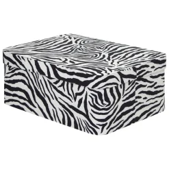 atmosphera Cestas Y Baúles>Caja decorativa cebra 22x28cm