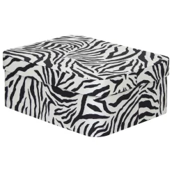atmosphera Cestas Y Baúles>Caja decorativa cebra 26x35cm