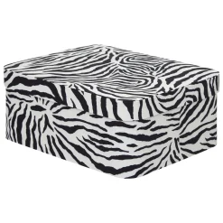 atmosphera Cestas Y Baúles>Caja decorativa cebra 30x39.5cm
