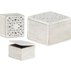 Accesorios|Estilo Étnico>Caja Decorativa De Madera 11.5x11.5x8Cm