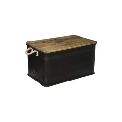 atmosphera Accesorios|Estilo Industrial>Caja Metálica Negra 60.1x37.8x33.1Cm