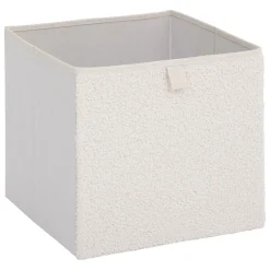 5five Cajas De Almacenamiento Y Organizadores>Caja organizadora blanca de bouclé 31x31cm