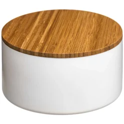 5five Accesorios De Lavabo>Caja P/ Baño Con Tapa De Bambú Y Espejo