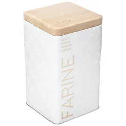 Cajas Y Frascos>Caja P/Harina Scandi Metálica 10x10x18Cm