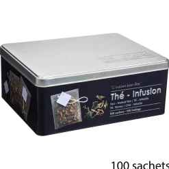 5five Cajas Y Frascos>Caja P/Te Metálica C/Diseño