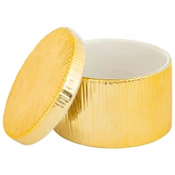 atmosphera Accesorios|Estilo Contemporaneo>Caja Redonda De Cerámica Dorada