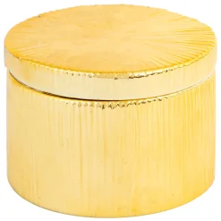 atmosphera Accesorios|Estilo Contemporaneo>Caja Redonda De Cerámica Dorada