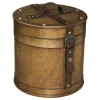 atmosphera Accesorios|Estilo Industrial>Caja Redonda De Madera 26x25x25Cm