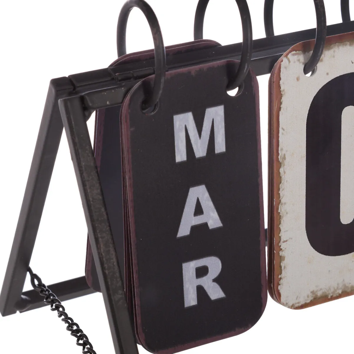 atmosphera Accesorios|Estilo Industrial>Calendario Vintage De Metal 27x14x12Cm