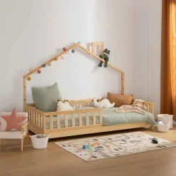 Niños atmosphera4kids Mobiliario|Montessori>Cama MONTESSORI casa natural 90x190cm