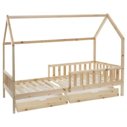 Niños atmosphera4kids Montessori>Cama Montessori Natural Con 2 Cajones