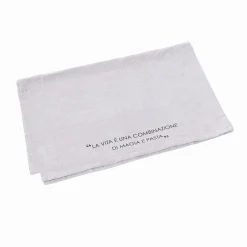 Manteles, Servilletas Y Manteles Individuales>Camino de mesa con frase taupe 50x140cm