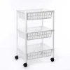 Carros De Soporte>Carrito auxiliar con 3 cestas blanco