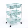 Carros De Soporte>Carrito auxiliar con 3 cestas azul