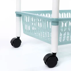 Carros De Soporte>Carrito auxiliar con 3 cestas azul