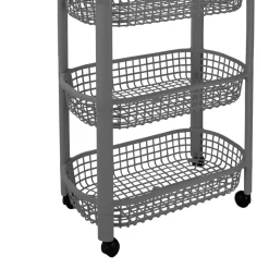 Carros De Soporte>Carrito Cocina C/4 Cestas 46.5x26x78.8