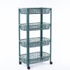 Carros De Soporte>Carrito De Cocina San Marino Verde Con 4 Cestos