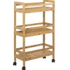 5five Carros De Soporte>Carrito Multiusos De Bambú 3 Estantes