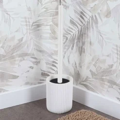 Soportes Papel Higiénico Y Portarrollos>Cepillo WC Blanco Estriado