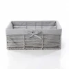 Cestas De Almacenamiento>Cesta baño gris 27x39cm