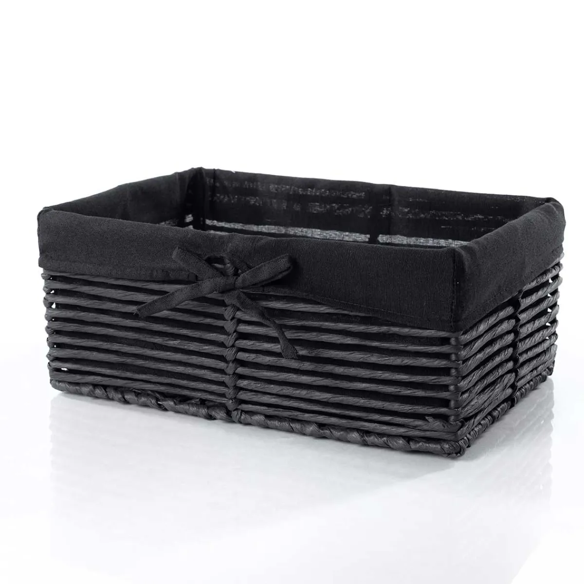 Cestas De Almacenamiento>Cesta baño negra 27x39cm