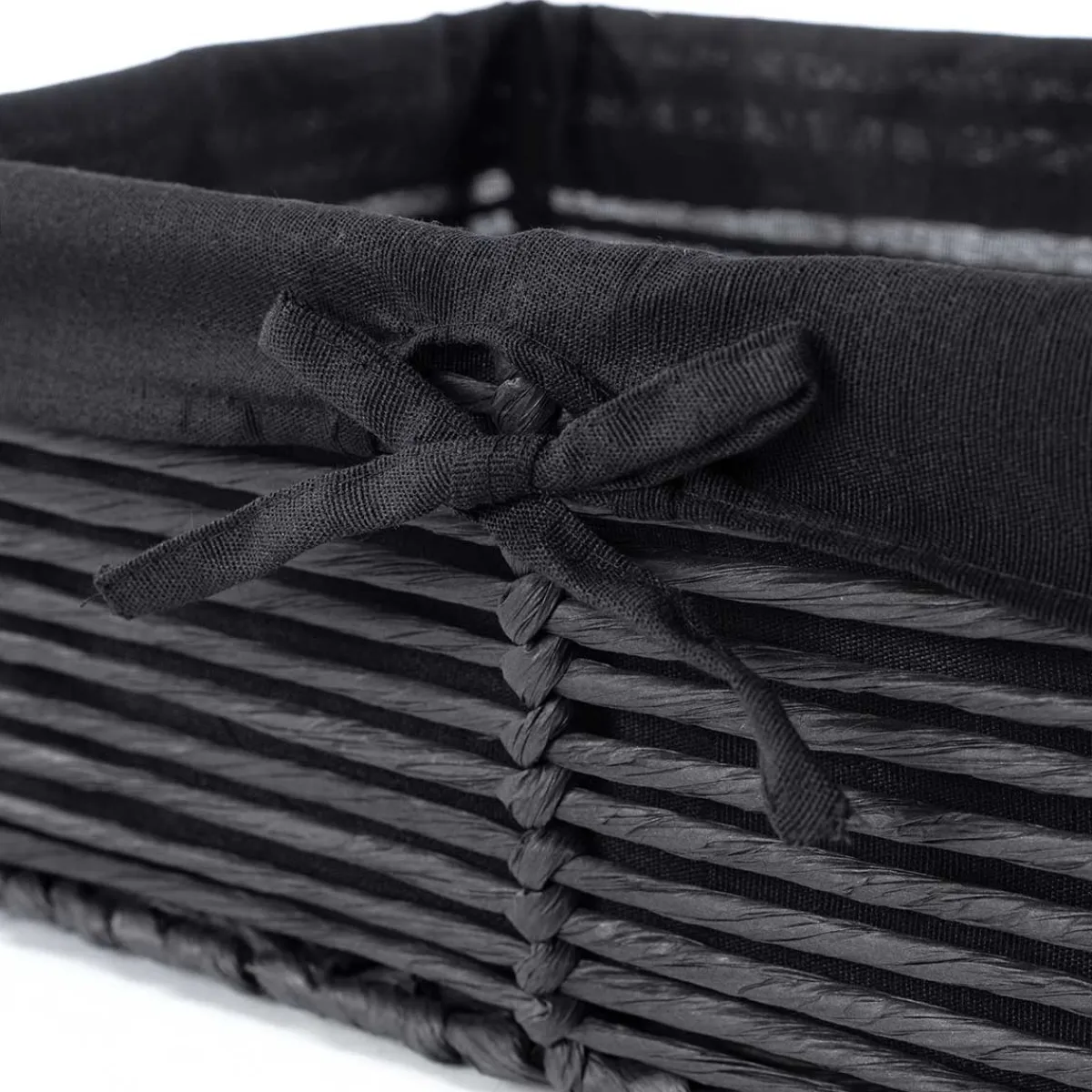 Cestas De Almacenamiento>Cesta baño negra 27x39cm