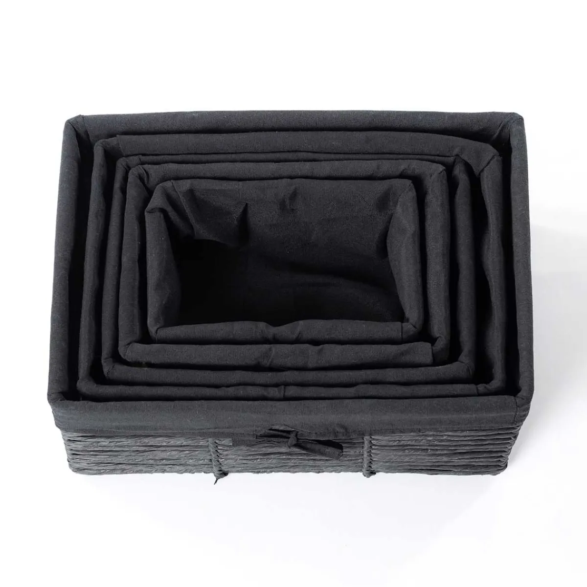 Cestas De Almacenamiento>Cesta baño negra 27x39cm