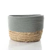Cestas De Almacenamiento>Cesta baño verde caqui y natural 25x32cm