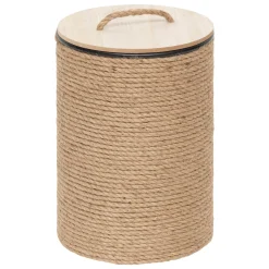 atmosphera Cestas Y Baúles>Cesta con tapa beige 38x25cm