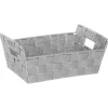 5five Cestas De Almacenamiento>Cesta De Almacenaje C/ Asas P/Baño Gris