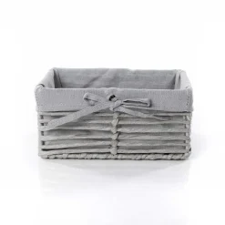 Cestas De Almacenamiento>Cesta de baño gris 20.5x30cm